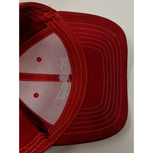 Budweiser Beer Strapback Hat Size OSFA Red Embroidered Logo SEE DESC - Picture 10 of 12